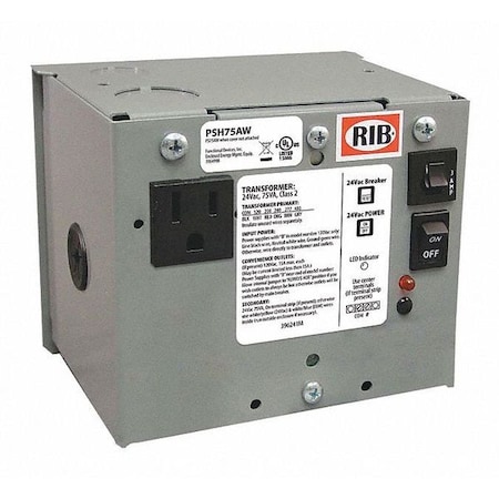 FUNCTIONAL DEVICES-RIB Enclosed Power Supply;Single;75VA