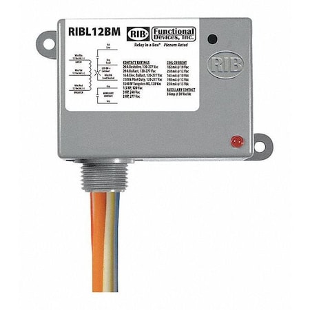 FUNCTIONAL DEVICES-RIB Mech Latching Relay;20A;SPST;Ovrride;LED