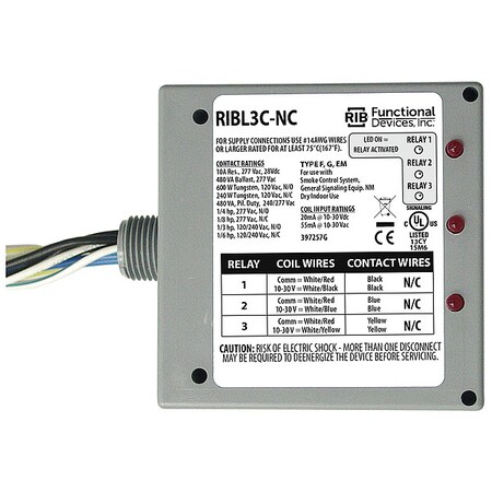 FUNCTIONAL DEVICES-RIB Enclosed Relays;10A