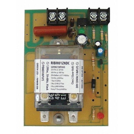 FUNCTIONAL DEVICES-RIB Track Mount Relay;30A;DPDT;120VAC