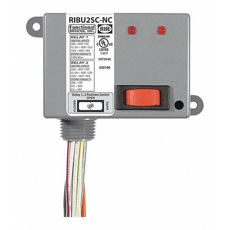 FUNCTIONAL DEVICES-RIB Enclosed;10A;SPST-N/O;10-30VAC/DC;120VAC