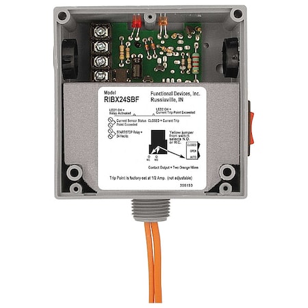 FUNCTIONAL DEVICES-RIB Enclsd;20A;Rly/Current Switch;Adjustable