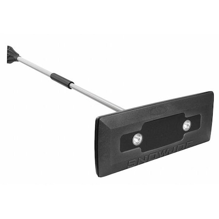 SNOW JOE Snow Broom/Scraper,w/Light,4in1,18
