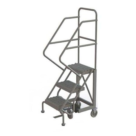 TRI-ARC Rolling Ladder,3 Step,Steel,Serrated