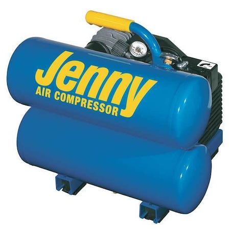 JENNY Portable Air Compressor,4 gal,Twin Stack