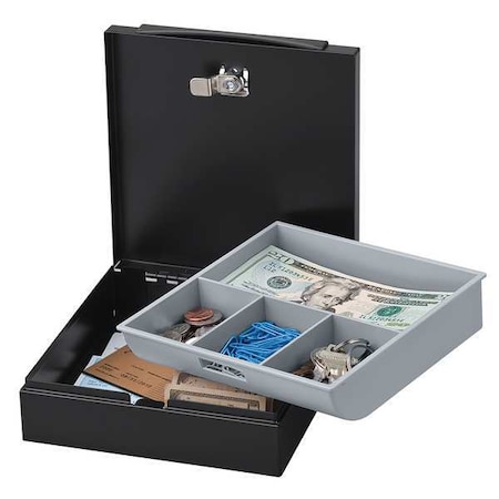 SENTRY SAFE Drawer Safe,Steel,Key Lock,Black