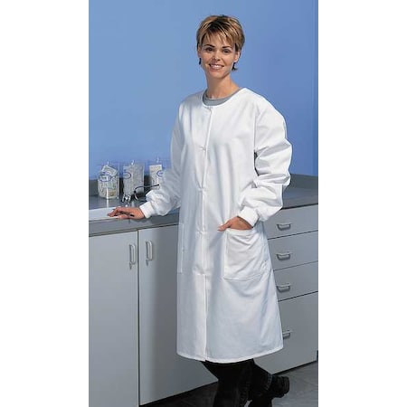 LANDAU Lab Coat,S,White,41 In. L