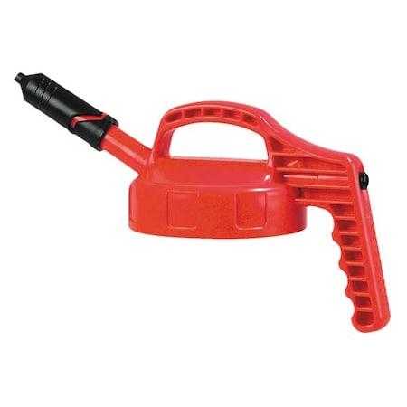OIL SAFE Mini Spout Lid,Red,Plastic,7 1/2 in H