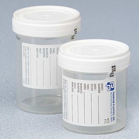 GENT-L-KARE Specimen Container With Lid,3 Oz,PK400