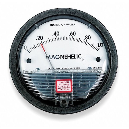 DWYER INSTRUMENTS Pressure Gauge,0 to 6 In H2O