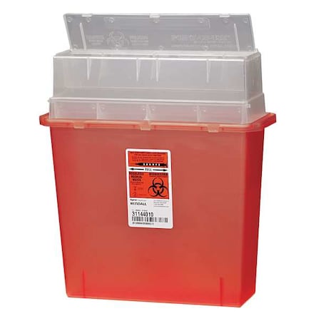 COVIDIEN Sharps Container,Red,3 gal,PK3