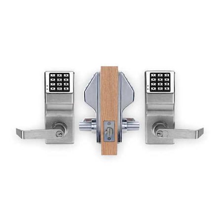 TRILOGY Electronic Lock,Satin Chrome,12 Button