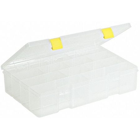 PLANO Compartment Box,4 to 15 Compartmnt,Clear