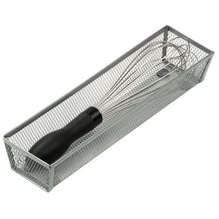 HONEY-CAN-DO Cutlery Tray,2 x 3 x 12 in,Silver