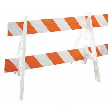 PLASTICADE A-Frame Barricade,2-6 ft.,I-Beam,HIP