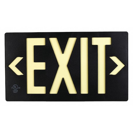 JESSUP GLO BRITE Exit,PF50,Black Single Sided