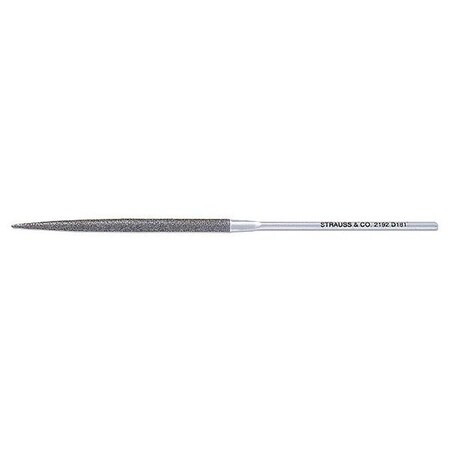 STRAUSS Needle File,Swiss,Crossing,5-1/2 In. L