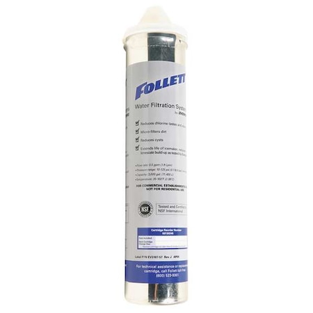FOLLETT ICE Quick Connect Filter,0.5 micron,0.5 gpm