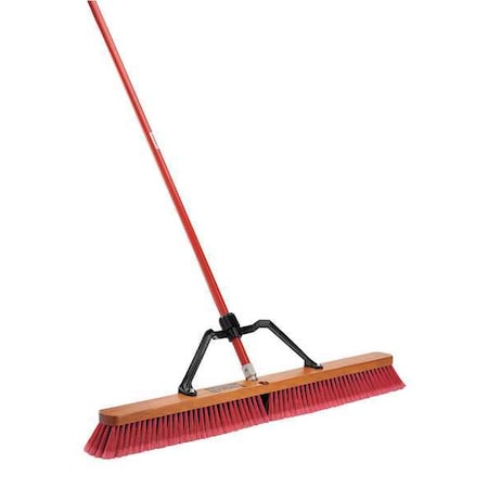LIBMAN Broom,w/Handle and Brace,36& Block