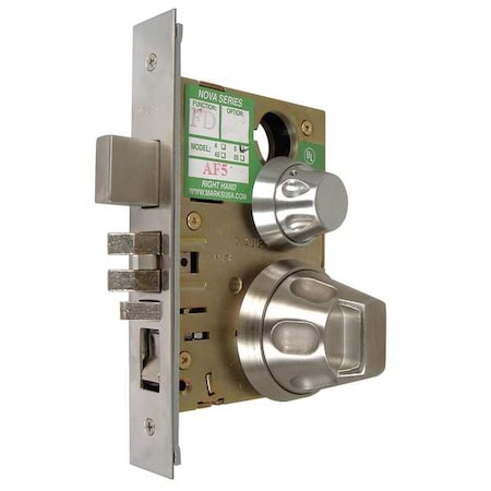 LIFE SAVER Knob Lockset,Mechanical,Mortise,Grd. 1