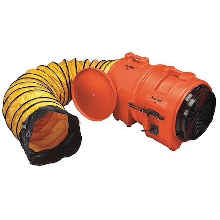 ALLEGRO INDUSTRIES ConfinedSpaceBlower,Blk/Orng/Yell,22.5