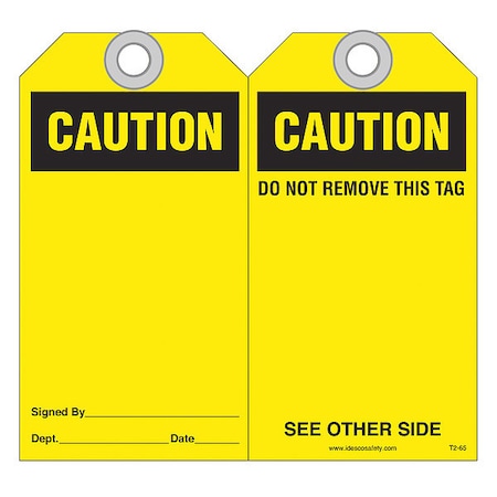 IDESCO CAUTION Customizable Safety Tag