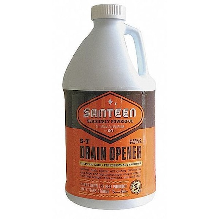 SANTEEN Drain Opener,Jug,0.5 gal ,Liq,PK4