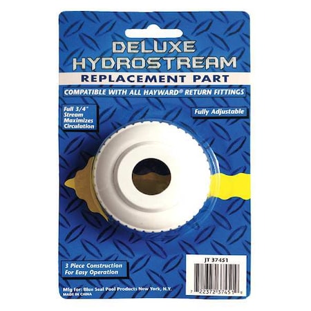 BLUE WAVE PRODUCTS Hydrostream Fitting,Plastic,White
