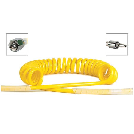 MAXTEC Single Coil Hose,Yellow,6 L,Straight
