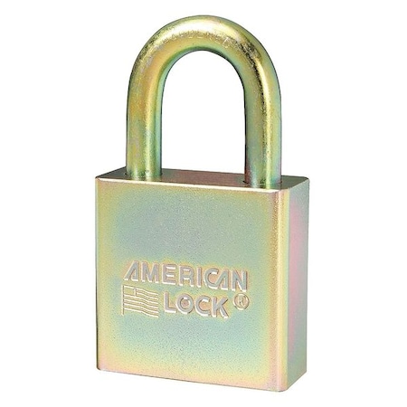 AMERICAN LOCK Keyed Padlock, 3/4 in,Gold,PK10