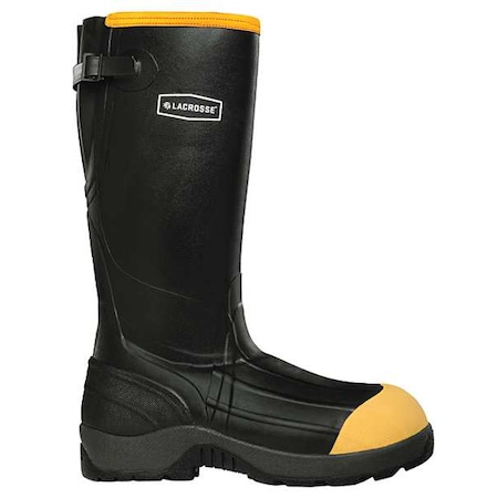 LACROSSE Rubber Boot,Men''s,10,Knee,Black,PR