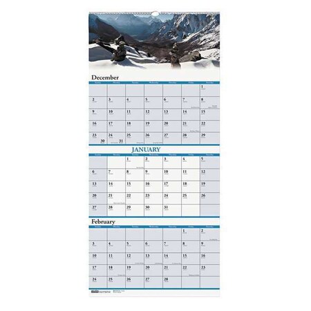 HOUSE OF DOOLITTLE Wall Calendar;12-1/4x26-1/2 In