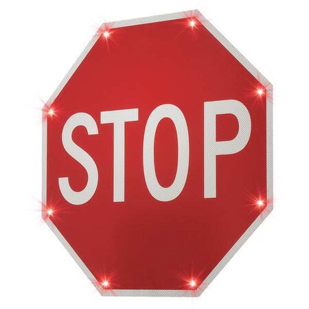 BLINKERSIGNS LED Stop Sign;Stop;Aluminum;24" x 24"