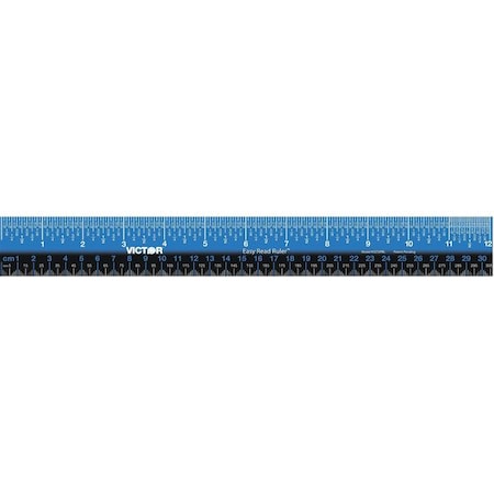 VICTOR TECHNOLOGY Ruler,Inch,Gloss,White,Plastic,12in.