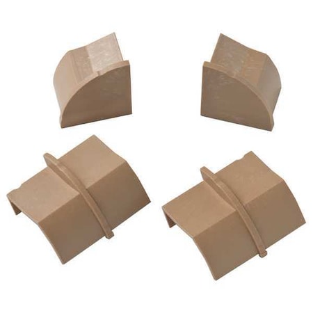 D-LINE Quarter Round Coupler and End Cap,Brown