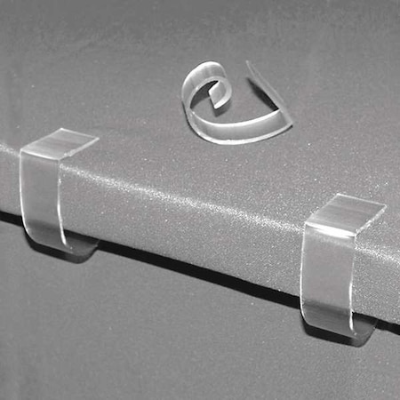MULTI-CLIP BY FASTENATION Table Cloth Clip,1 in L,Clear,PK100