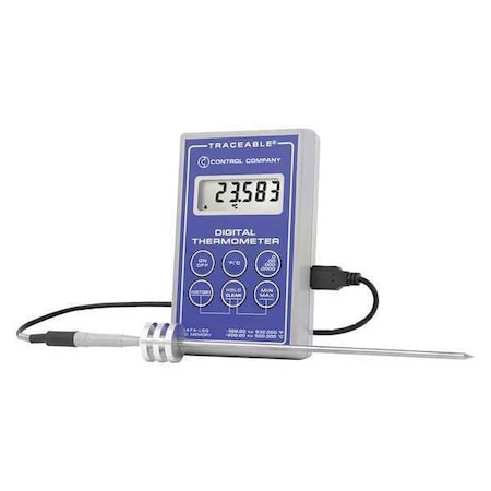 CONTROL CO Thermometer,-328 to 932 deg. F,USB
