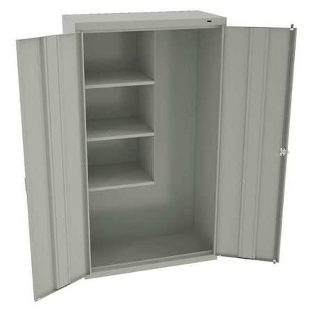TENNSCO Storage Cab,Light Gry,3-Point Lock,64inH