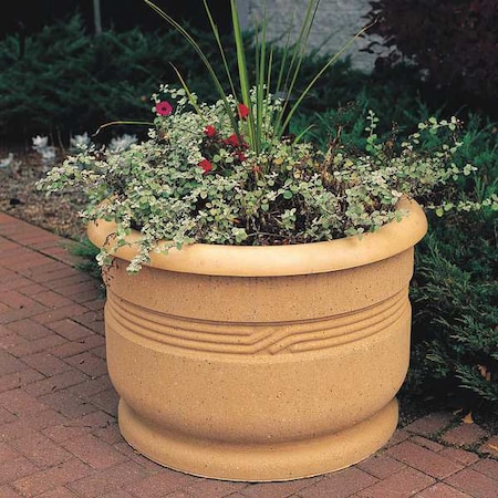WAUSAU TILE Planter,Round,26in.Lx26in.Wx24in.H