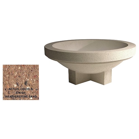 WAUSAU TILE Planter,Round,42in.Lx42in.Wx19in.H