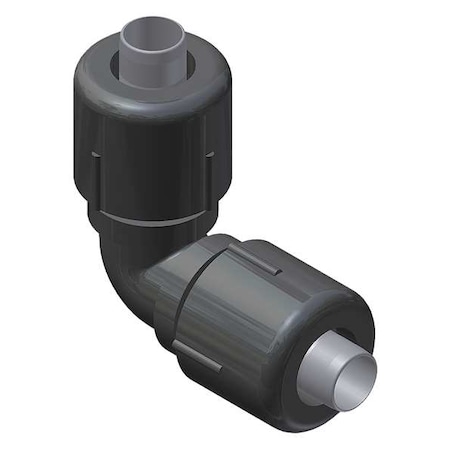 CONTINENTAL INDUSTRIES Elbow, 1/2 CTS, Polyamide 11