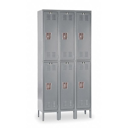 HALLOWELL Lckr;2x3Lckr;Drk Gry;78&quot;x36&quot;x15&quot;;Assm