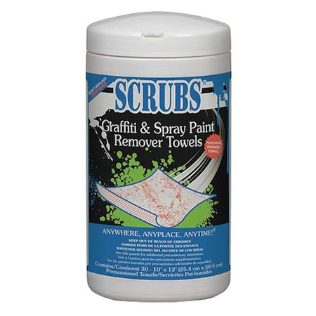 DYMON Graffiti PaintRemoverTowels,12&,quot,x10&,quot,,30ct