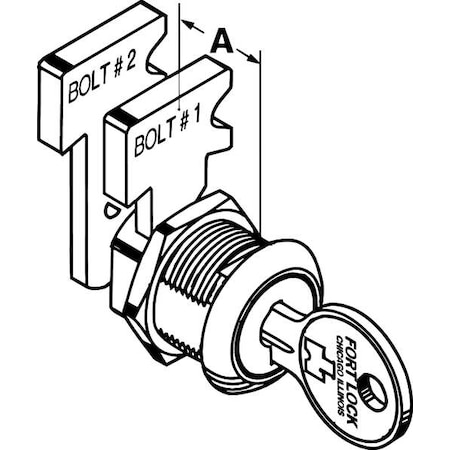 COMPX FORT Cabinet and Drawer Dead Bolt Locks,Silvr