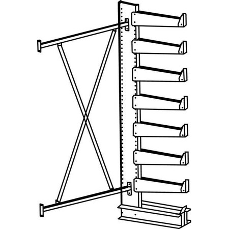 JARKE Cntlvr Rk,21 1/4 inx84 inx38 3/4 in,AdOn