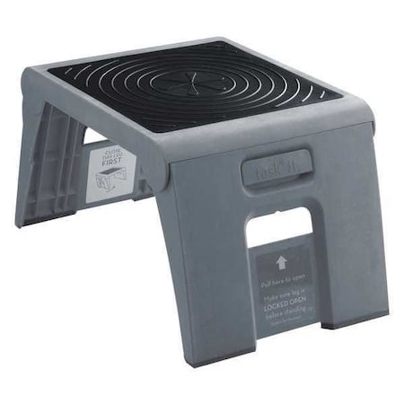 CRAMER Folding Step,Gray,300 lb Ld Cap.,Plastic