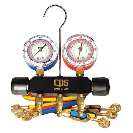 BLACKMAX Manifold Gauge Set,5 ft L,2 1/2 in Gauge