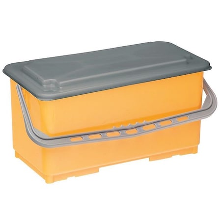 PERFECT CLEAN Flat Mop Bucket, Yellow with Lid