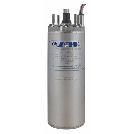 FLINT &,amp, WALLING Motor,3/4 HP,3,450 rpm,,230V