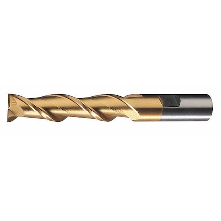 CLEVELAND Sq. End Mill,Single End,HSS,19/32&